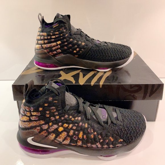Lebron XVII (GS) black/white-eggplant-Amarillo:7 - Picture 1 of 12